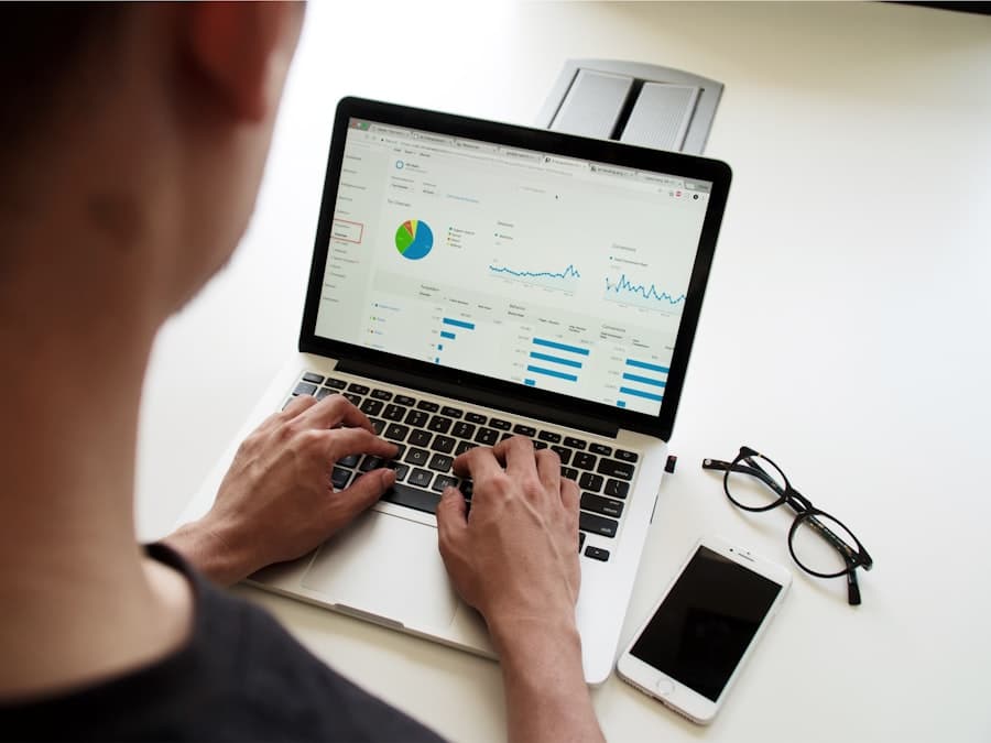 A working app dashboard on a laptop screen
